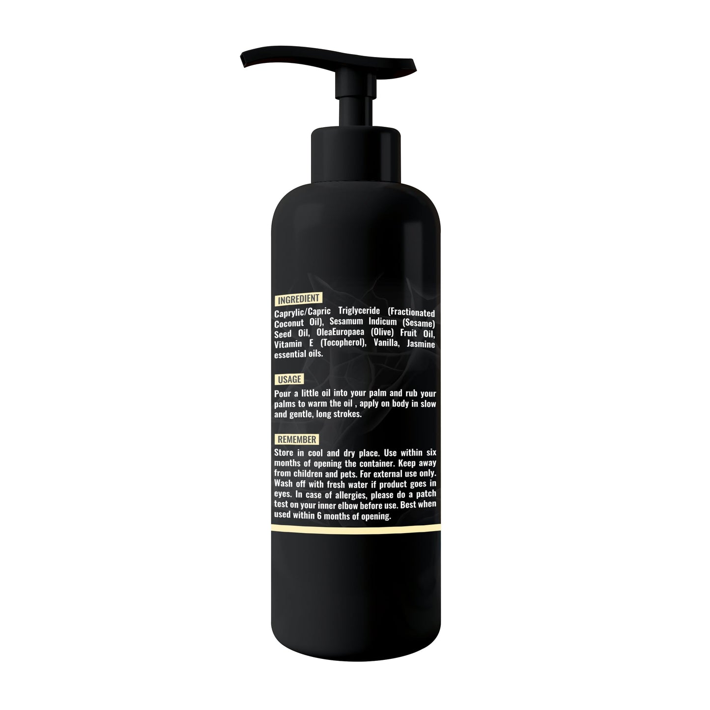 Organic - Vanilla Edible Full Body Massage Oil - No Stain & Non-Sticky | with Fractionated Coconut Oil, Vanilla & Jasmine Oil, Date Night | Massage Oil for Massage Therapy - 8.45 Fl Oz