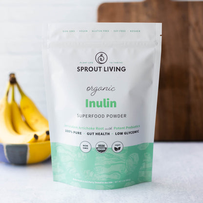 Organic Inulin with FOS Prebiotic Powder - 1 lb (90 Servings) | Digestive Health