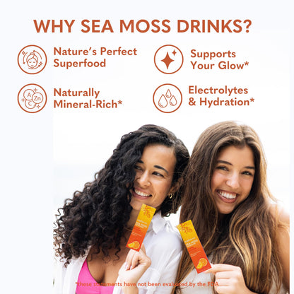 Organic Irish Sea Moss Powder – 200mg Packets | Gut Health & Immunity | Passionfruit & Citrus Blossom