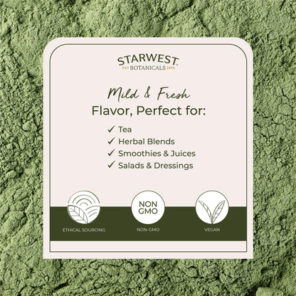 Starwest Botanicals Organic Wheat Grass Powder - 1 lb Bag | Kosher & Non-GMO