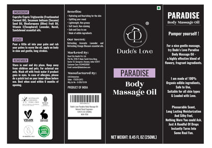 Organic Lavender & Orange Blossom Massage Oil – Calming, Non-Sticky | 8.45 oz
