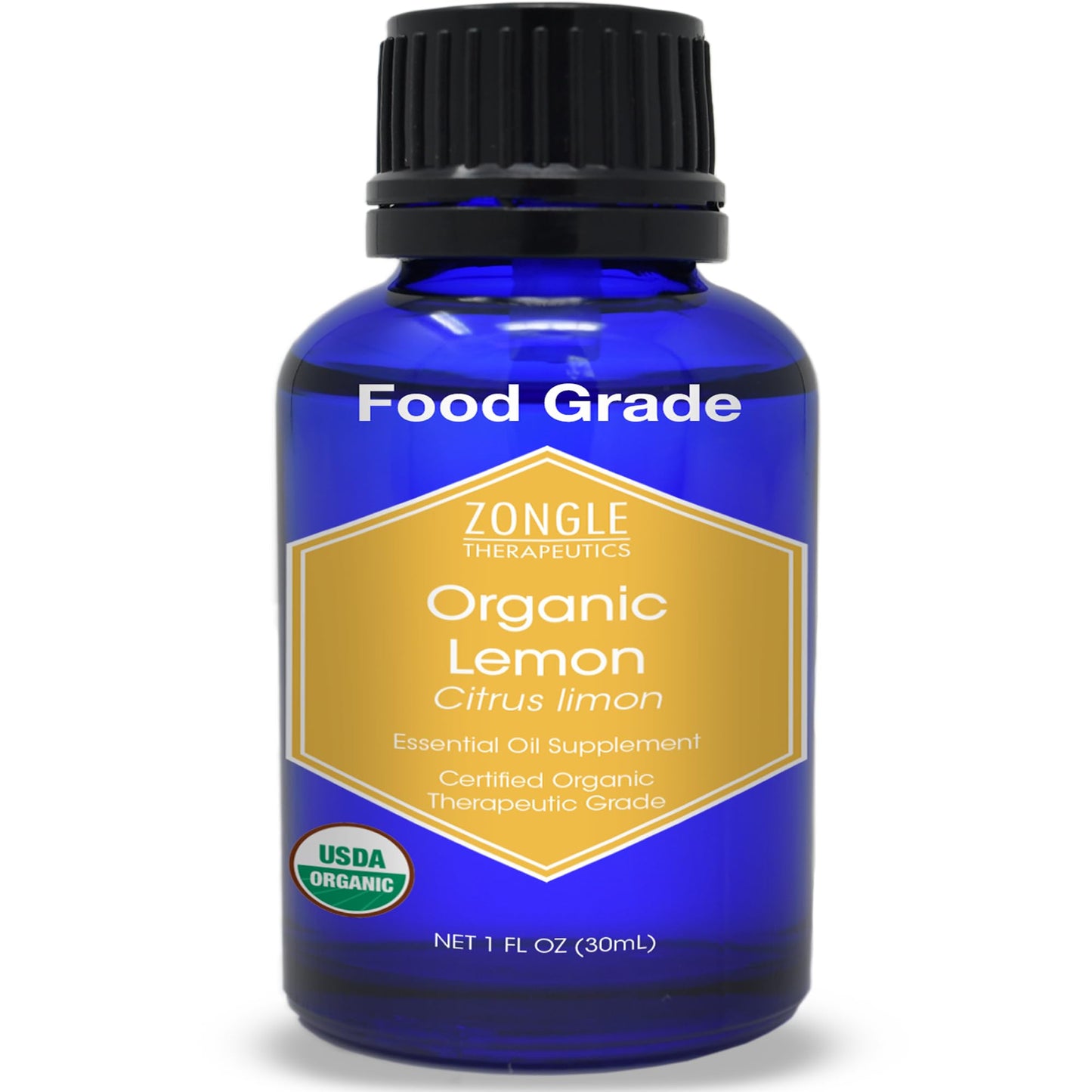 Organic Lemon Essential Oil – 100% Pure, Food Grade, 1 oz | Zongle Therapeutics