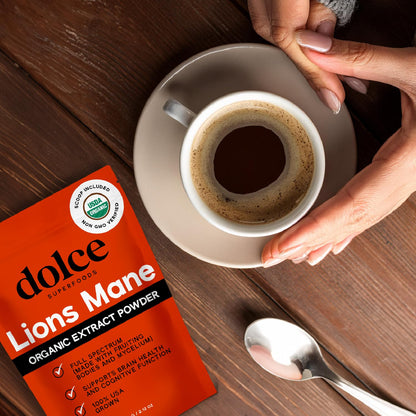 Organic Lion’s Mane Mushroom Powder – Focus & Memory Support (2.12oz)