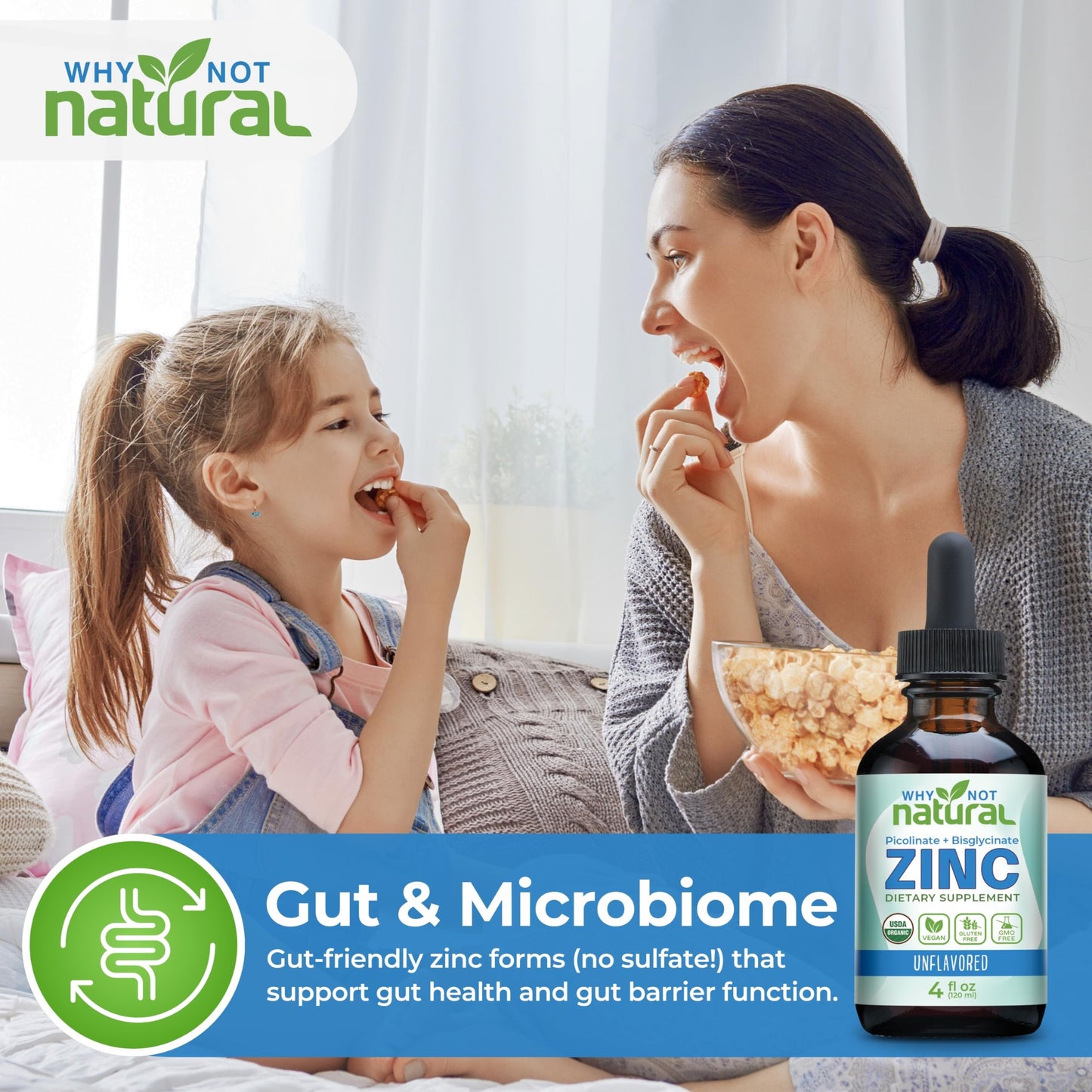 Organic Liquid Zinc Drops – Chelated Picolinate & Bisglycinate (Vegan)