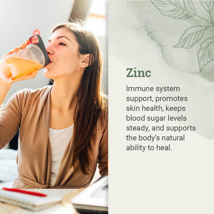 Organic Liquid Zinc Sulfate – Vegan, Non-GMO, 2 oz (7.5 mg) for Skin, Immunity & Cell Growth