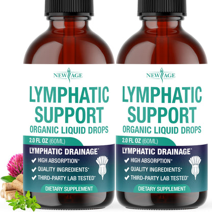 Organic Lymphatic Drainage Drops – All-in-1 Herbal Lymphatic Health (4 oz)