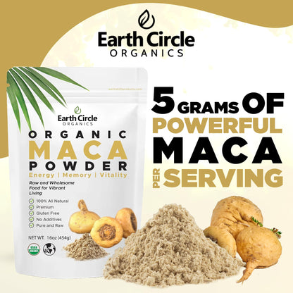 Yellow Maca Root Powder - Natural Energy, Weight Support & Women's Fertility - Vegan, 1 Pound