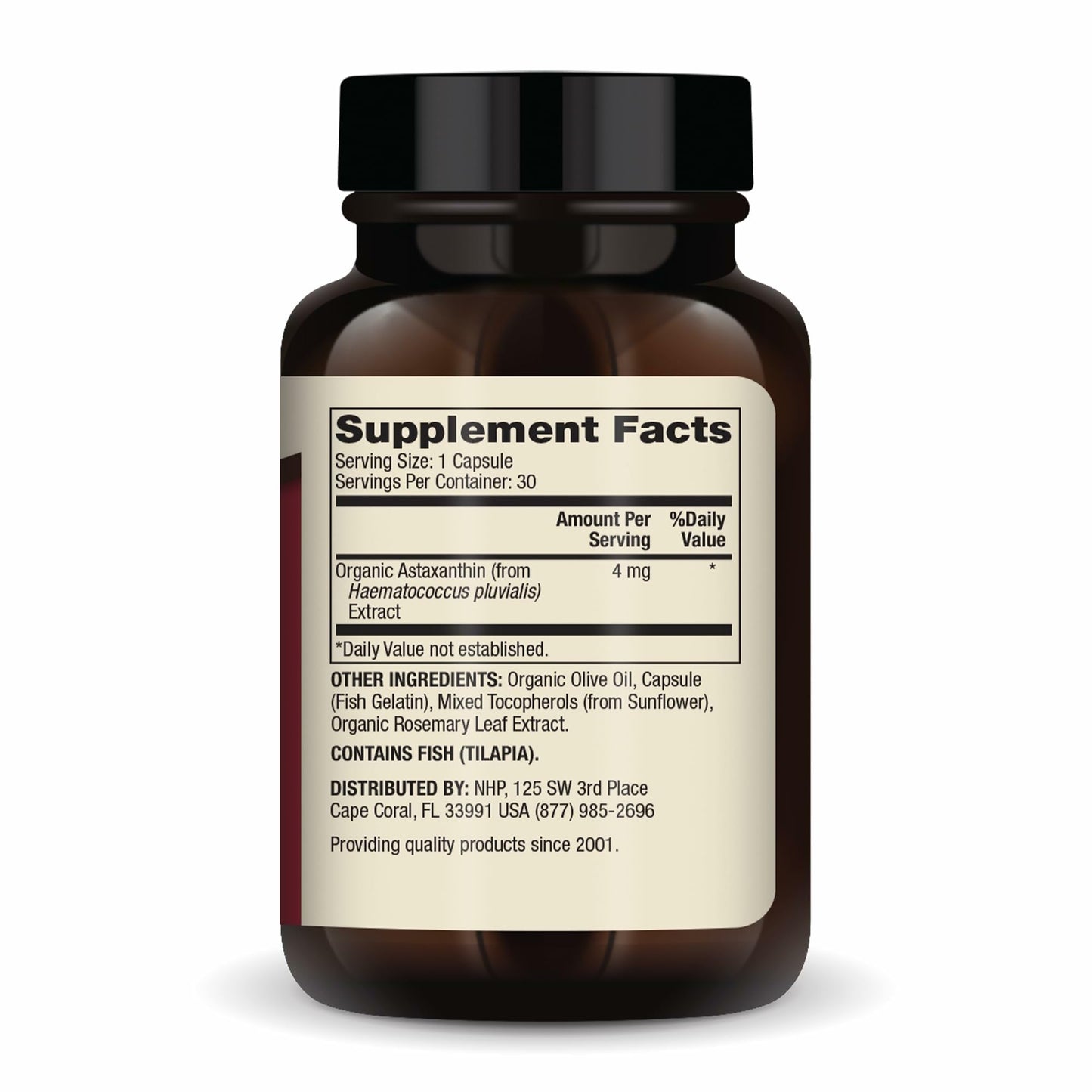 Dr. Mercola Organic Astaxanthin 4 mg – Antioxidant Support – 30 Servings