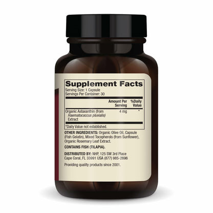 Dr. Mercola Organic Astaxanthin 4 mg – Antioxidant Support – 30 Servings