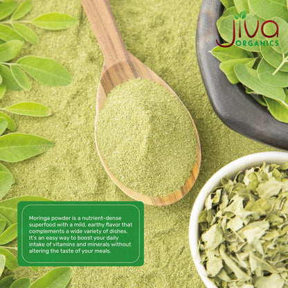 Jiva Organics Moringa Powder 1.25LB - USDA Organic Moringa Leaf Powder | Vegan