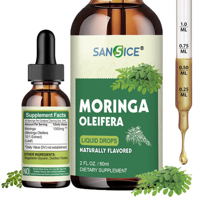 Organic Moringa Liquid Drops – High Absorption (2 fl oz) | Non-GMO, Gluten Free, Immune & Metabolism Support