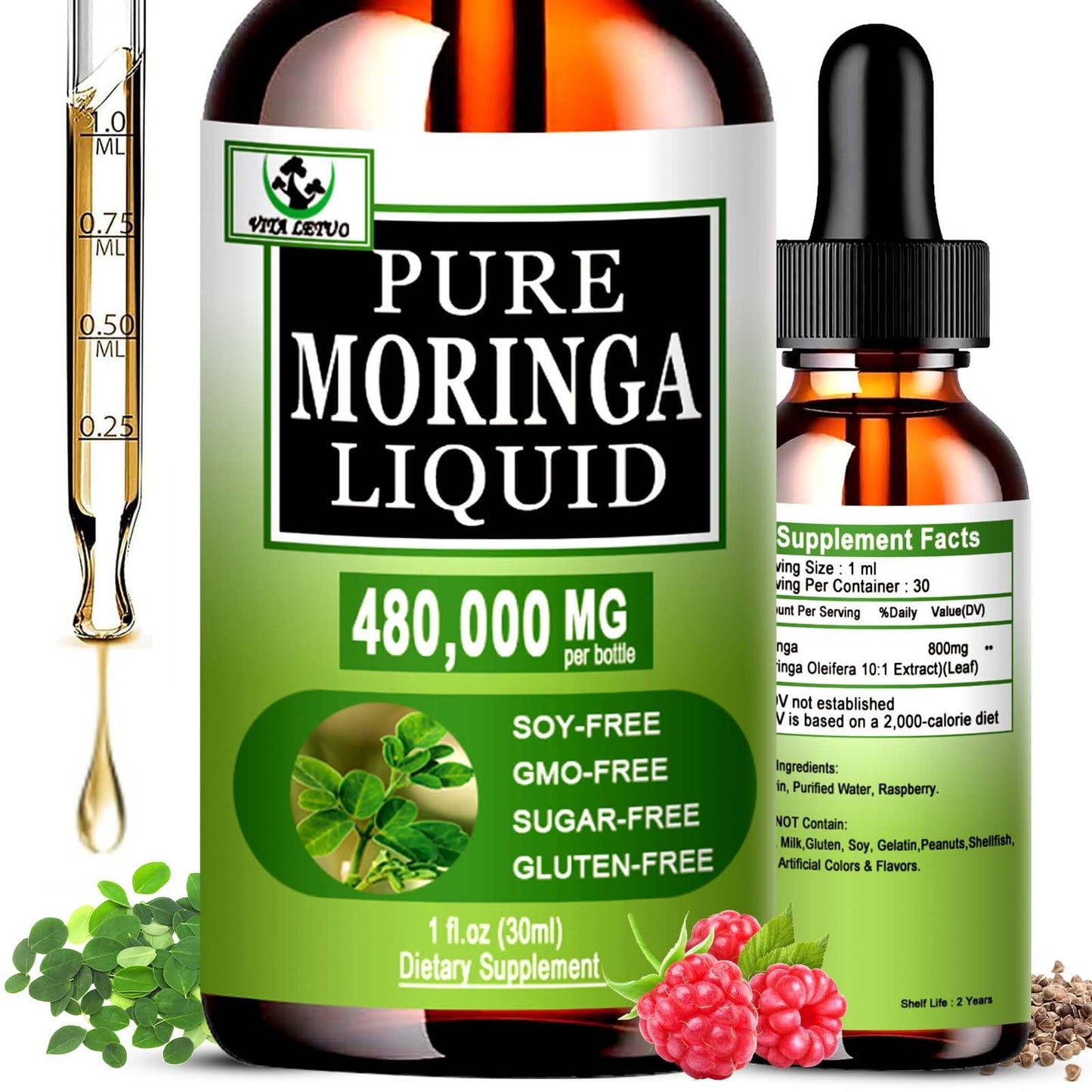 Organic Moringa Liquid Drops - Energy, Immunity & 6X Absorption