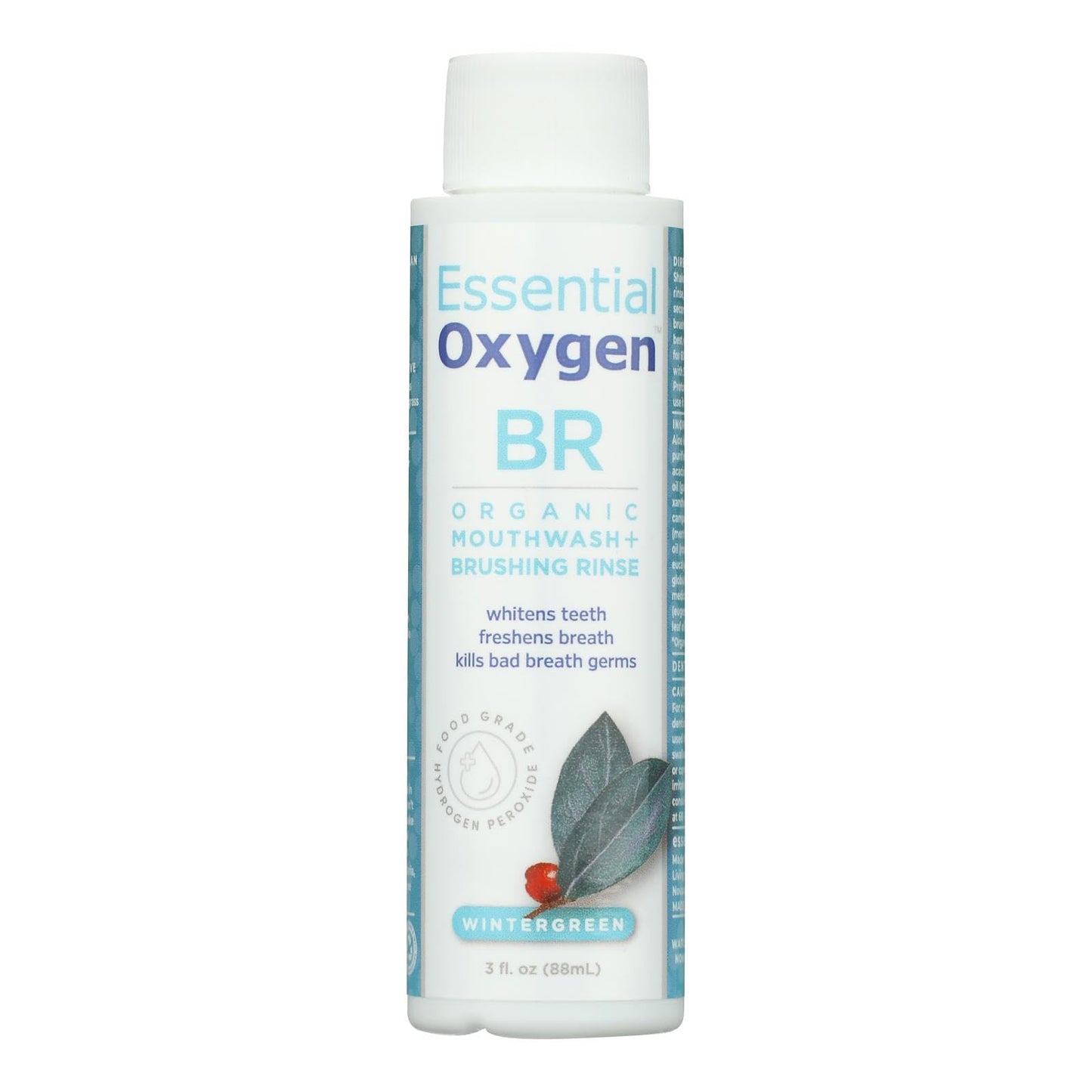 Organic Mouthwash (Brushing Rinse) Wintergreen – Essential Oxygen 3 oz