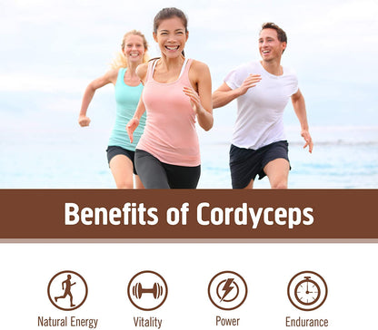 OM Mushroom Superfood Cordyceps Capsules – Organic Energy & Endurance (90 Count)