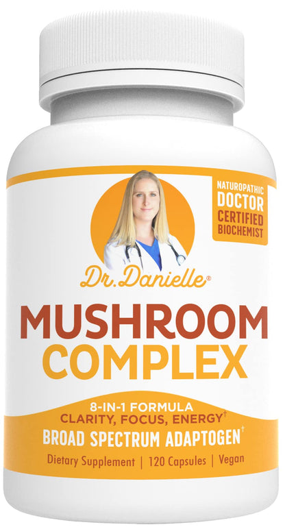 Organic Mushroom Complex for Immune Support - Lion's Mane, Cordyceps & Reishi | Dr. Danielle