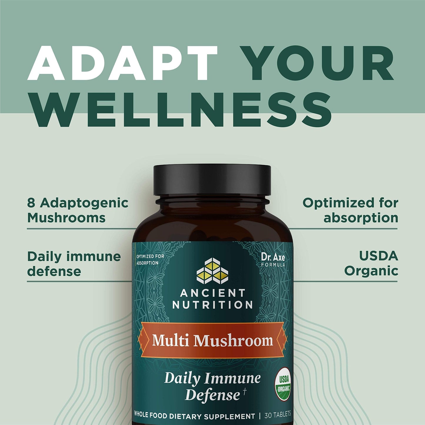 Ancient Nutrition Multi-Mushroom Immune Support – 30 Count