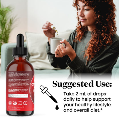 Berberine with Ceylon Cinnamon Liquid Drops – Immune Support & Metabolic Health 4oz
