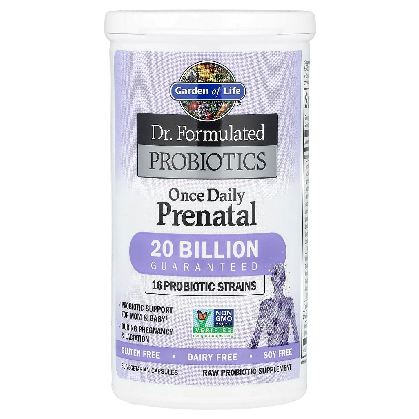 Garden of Life Dr. Formulated Once Daily Prenatal Probiotic - 20B CFU, 16 Strains