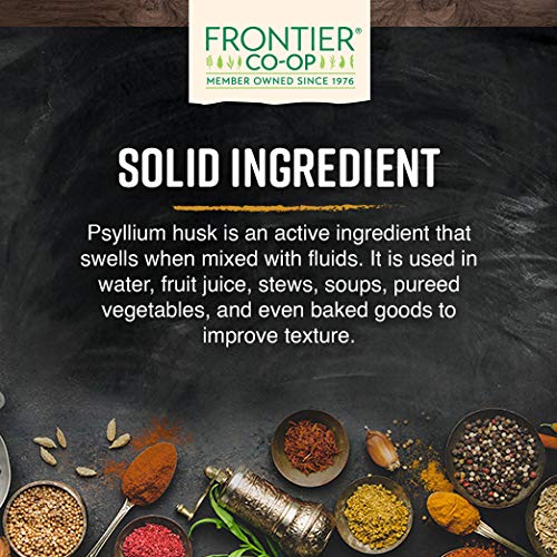 Frontier Co-op Organic Psyllium Husk 1lb – Whole Husk, Organic & Kosher