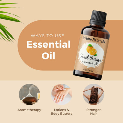 Sweet Orange Essential Oil - Pure & Natural for Diffusers & DIY