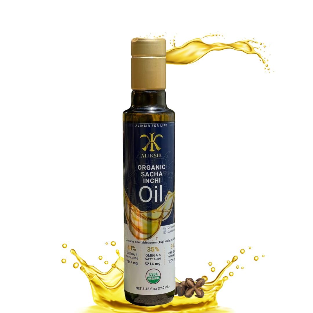 Organic Sacha Inchi Oil – Amazonian Seed, Extra Virgin, Cold-Pressed | High Omega-3 & 100% Natural