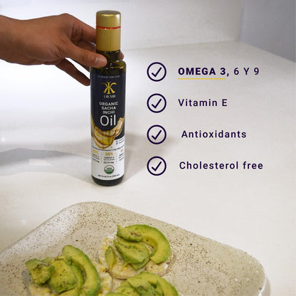 Organic Sacha Inchi Oil – Amazonian Seed, Extra Virgin, Cold-Pressed | High Omega-3 & 100% Natural
