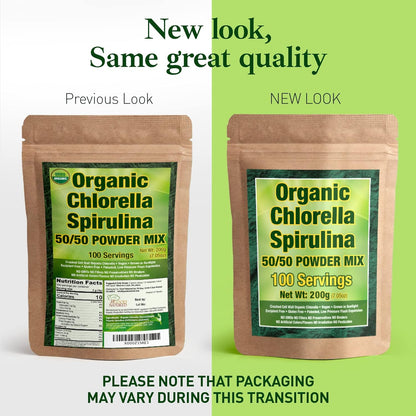 Good Natured Organic Spirulina & Chlorella 50/50 Powder – 3 Month Supply | Vegan & Non-GMO