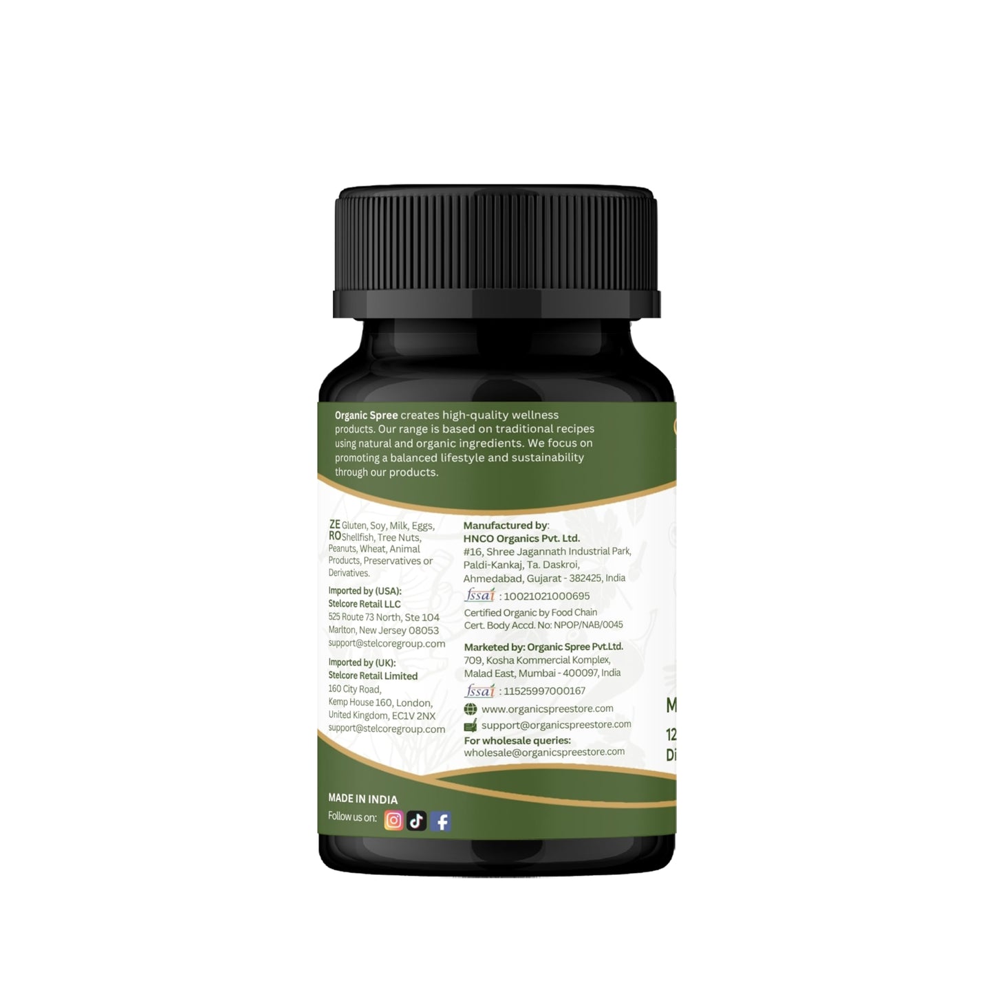 Organic Spree Alfalfa 120 Tablets | Medicago Sativa | USDA Organic | Pack of 3