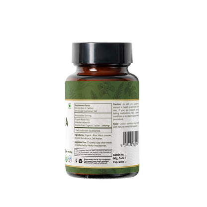 Organic Spree Aloe Vera Tablets | USDA Organic Aloe Barbadensis | Supports Digestion & Skin Health