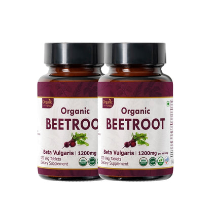 ORGANIC SPREE Beetroot 120 Tablets | Beta Vulgaris (Beetroot) | USDA Organic Certified | Organic and Natural 120tab - Pack of 2