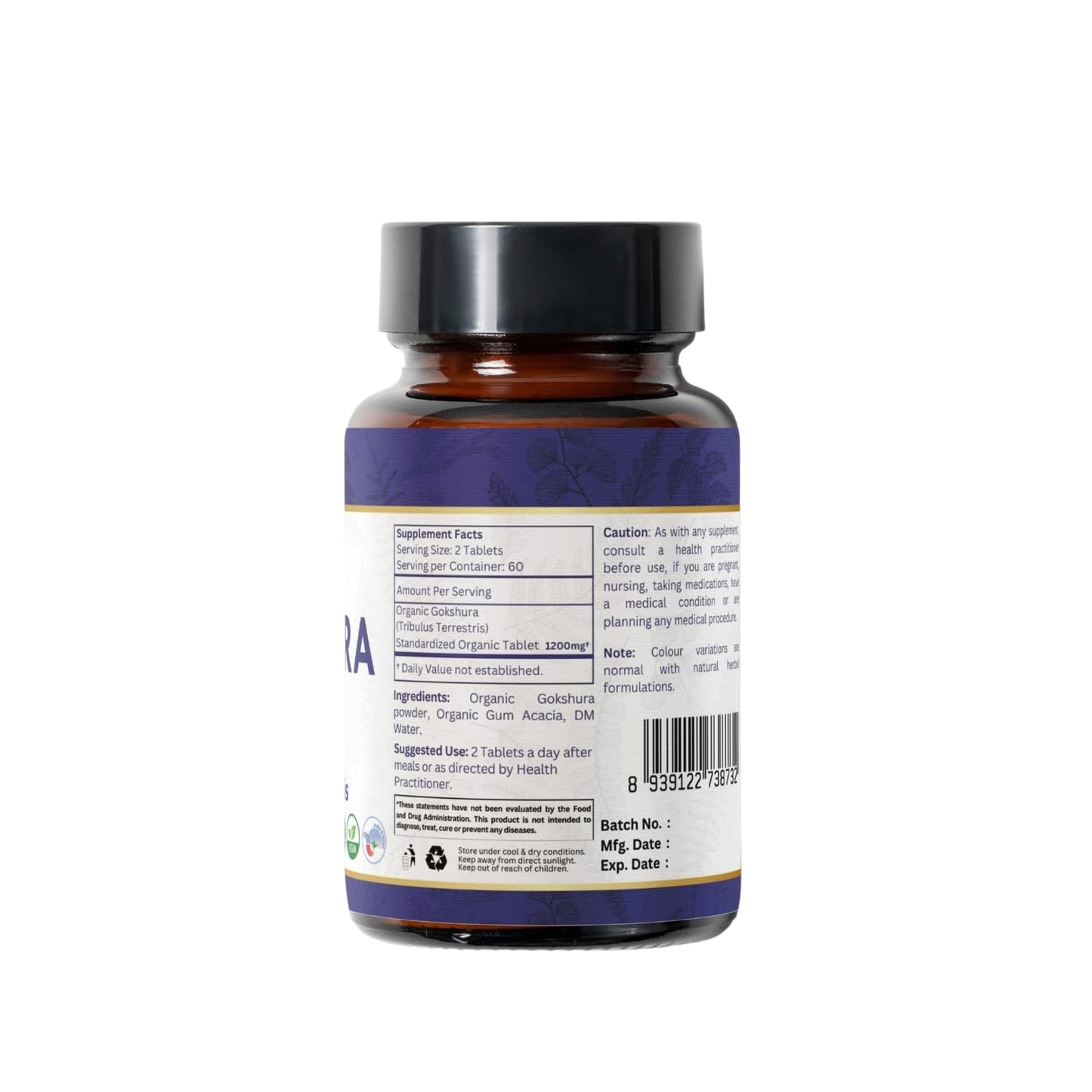 Organic Spree Gokshura 120 Tablets – Tribulus Terrestris | USDA Organic Certified