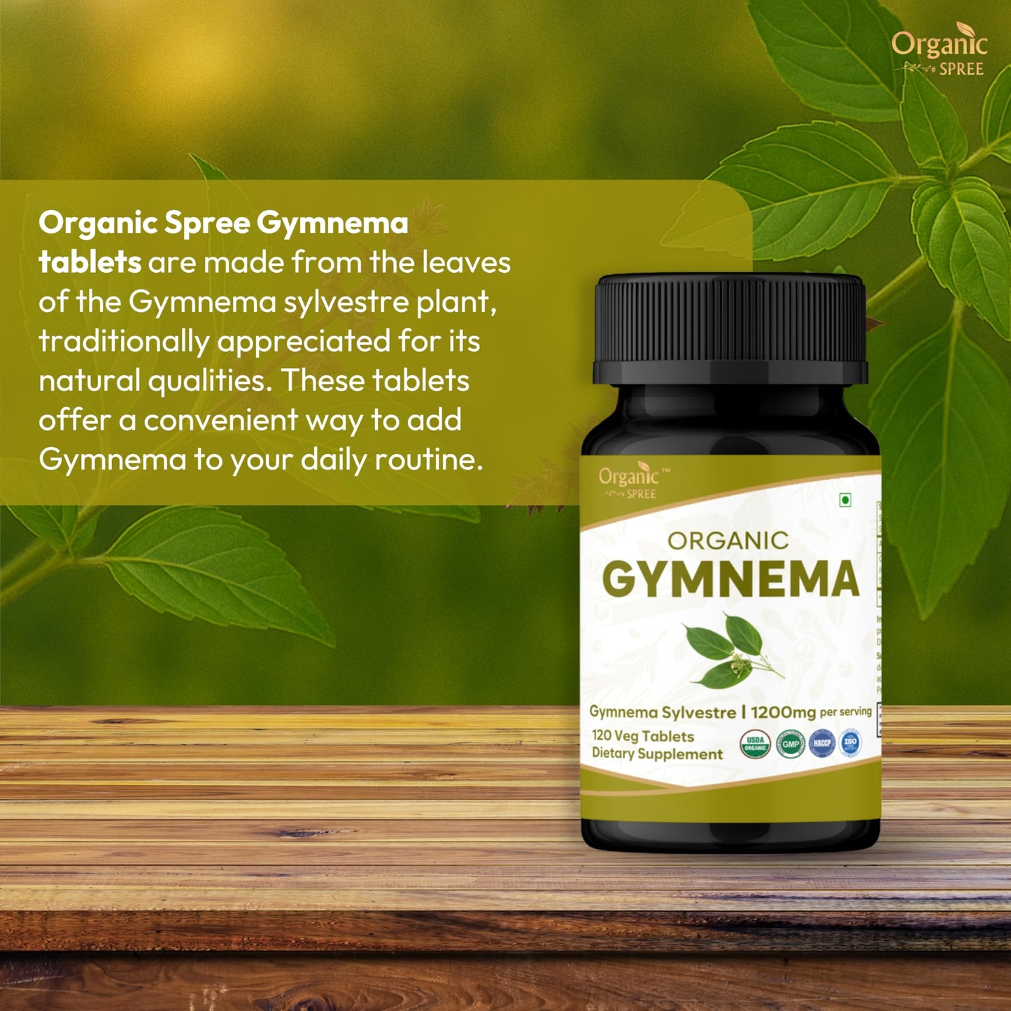 Organic Spree Gymnema 120 Tablets – USDA Organic Gymnema Sylvestre