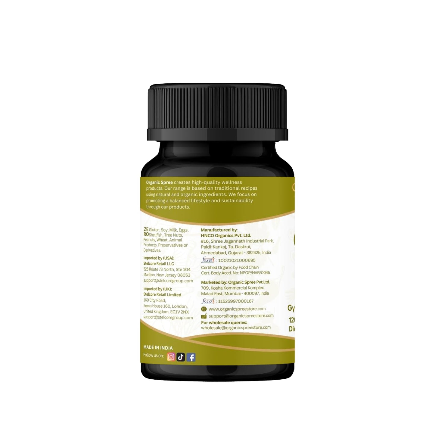 Organic Spree Gymnema 120 Tablets – USDA Organic Gymnema Sylvestre