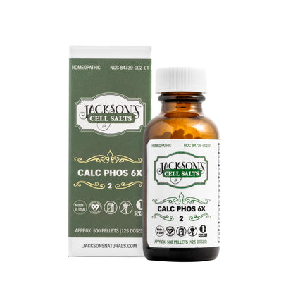Jackson's #2 Calc Phos 6X 500 Pellets – Vegan, Lactose-Free | Made in USA