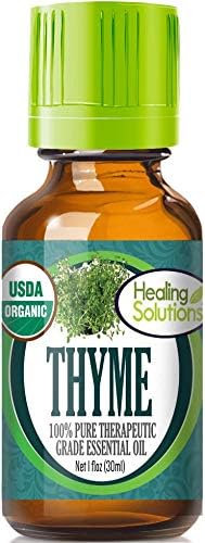 Healing Solutions Organic Thyme Essential Oil 1 oz (30 ml) – Pure & Undiluted for Diffusers