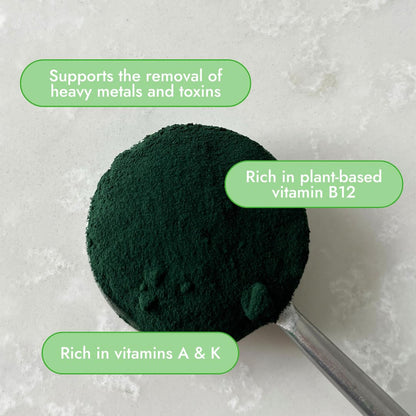 Organic Traditions Spirulina Powder – Organic, Vegan & Non-GMO, 5.3oz (150g) Bag | 50 Servings