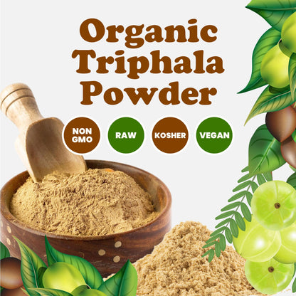 Food to Live Organic Triphala Powder, 1 lb – Amalaki, Haritaki & Bibhitaki