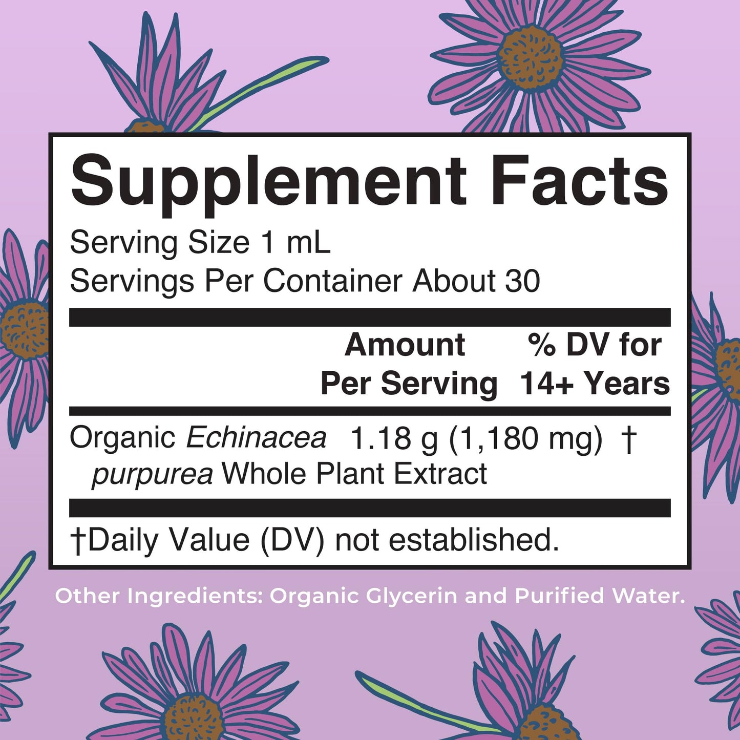 MaryRuth Organics Echinacea Purpurea Liquid | Immune Support Drops | USDA Organic | 1 Fl Oz