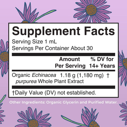 MaryRuth Organics Echinacea Purpurea Liquid | Immune Support Drops | USDA Organic | 1 Fl Oz