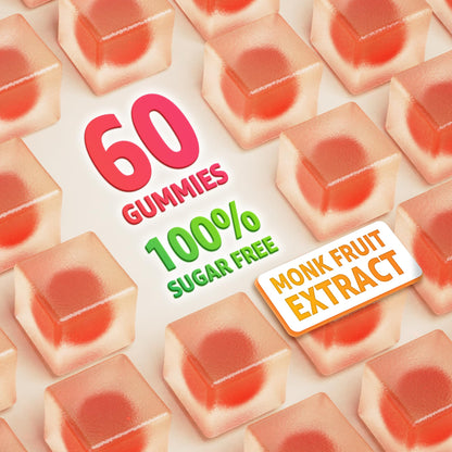 Organic Vitamin C Gummies 120mg for Adults – Sugar Free, Vegan, 60 Count