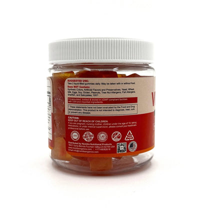 Organic Vitamin C Gummies 120mg for Adults – Sugar Free, Vegan, 60 Count