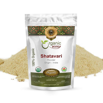 Organic Way Shatavari Powder (Asparagus racemosus) - Kosher & USDA Certified | Vegan, Non-GMO & Gluten Free | 100% Raw from India (4 oz)