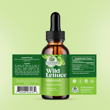 Amazing Botanicals Alcohol-Free Wild Lettuce Tincture 30,000 mg | 4 oz Bulk