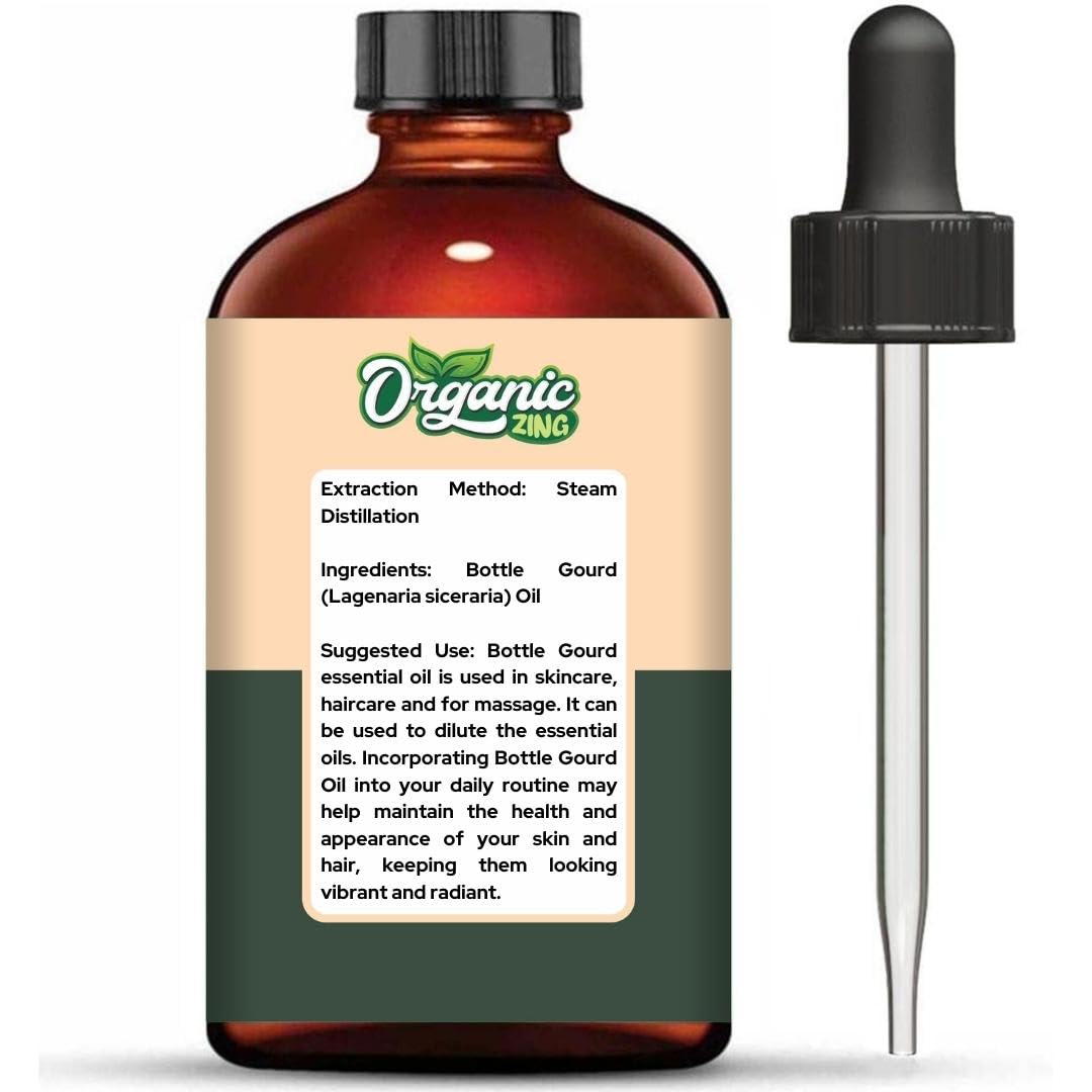 Organic Zing Bottle Gourd Oil | Pure & Natural Skincare, Hair Care & Massage Oil – 118ml