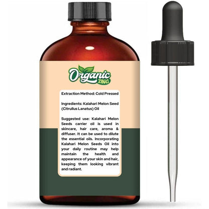 Organic Zing Kalahari Melon Seed Oil | Pure Carrier Oil for Skincare, Haircare & Massage - 118ml
