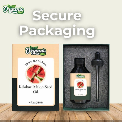 Organic Zing Kalahari Melon Seed Oil | Pure Carrier Oil for Skincare, Haircare & Massage - 118ml