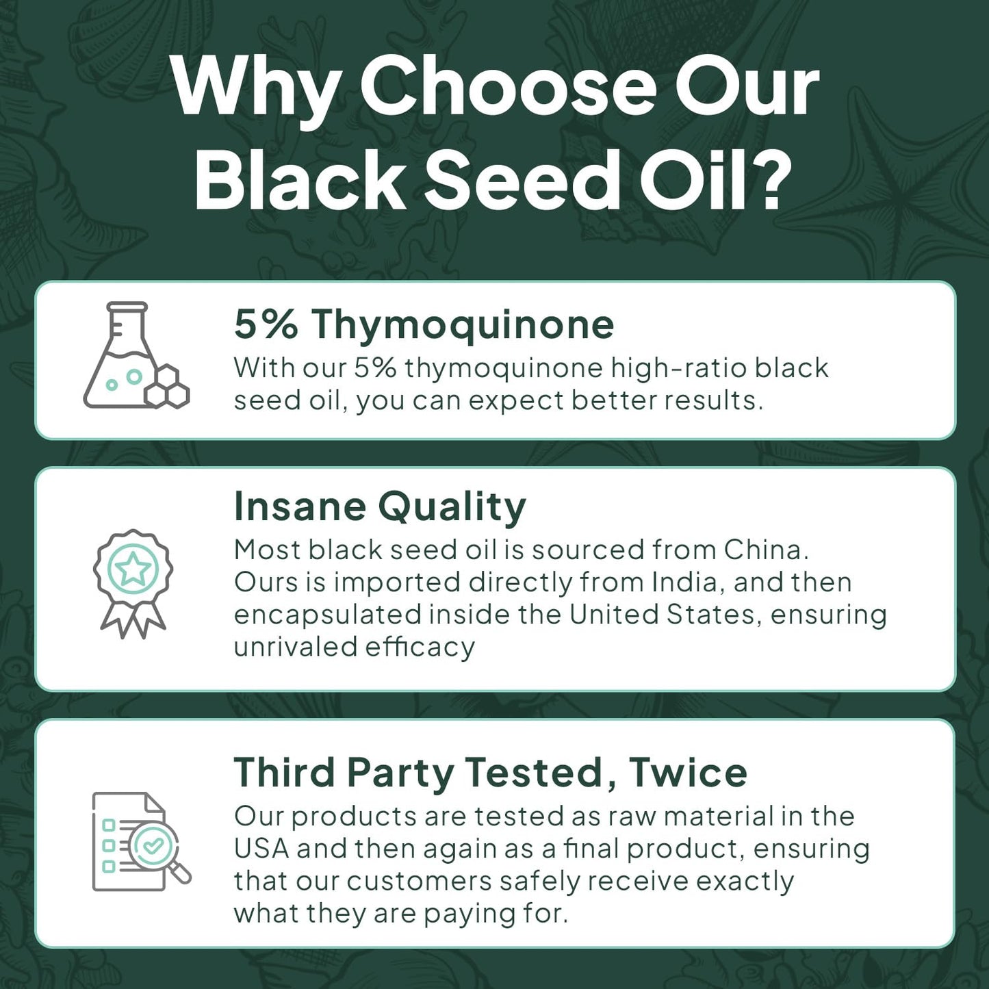 Organics Ocean Better Black Seed Oil – 5% Thymoquinone, Immune Support