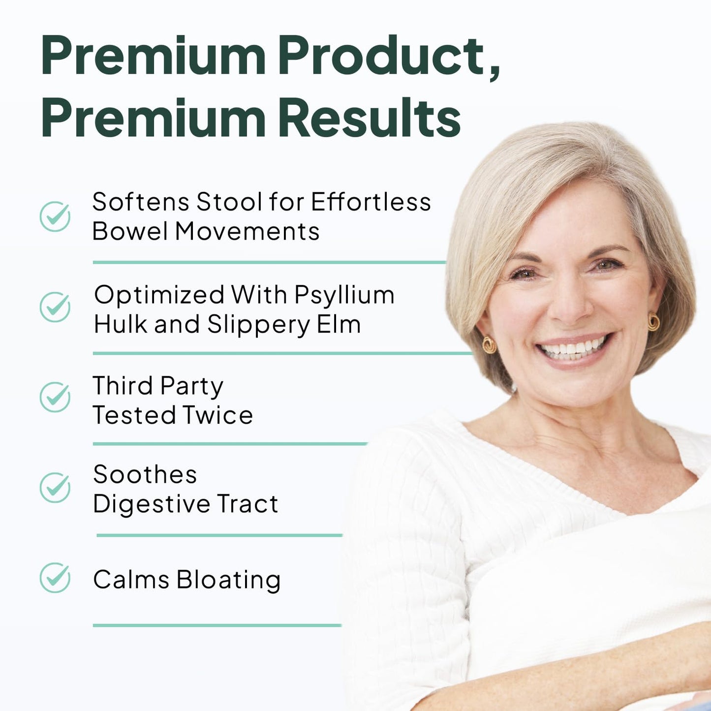 Organics Ocean Better Fiber - Daily Fiber Supplement for Softer Stool - 90 Capsules