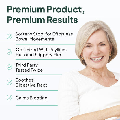 Organics Ocean Better Fiber - Daily Fiber Supplement for Softer Stool - 90 Capsules