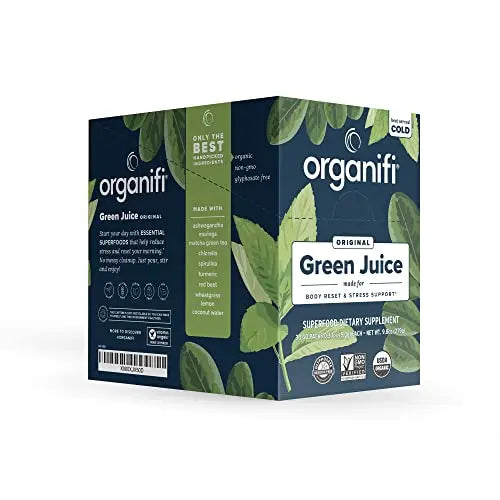 Organifi GO Packs: Green Juice - Organic Travel Greens Powder (30 Packs) BritishVita | Premium UK Vitamins & Wellness Supplements